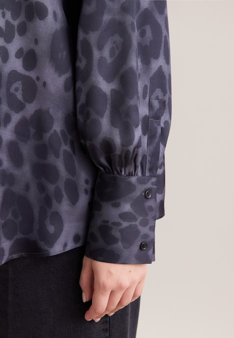 Damen Ausgestellte Bluse - Druck