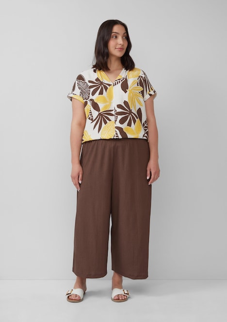 Strukturierte Bluse mit Raff-Details