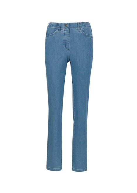 Chic versierde jeans met elastische band