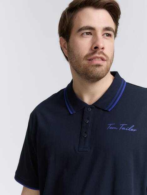 Poloshirt mit Logo-Print aus Baumwolle