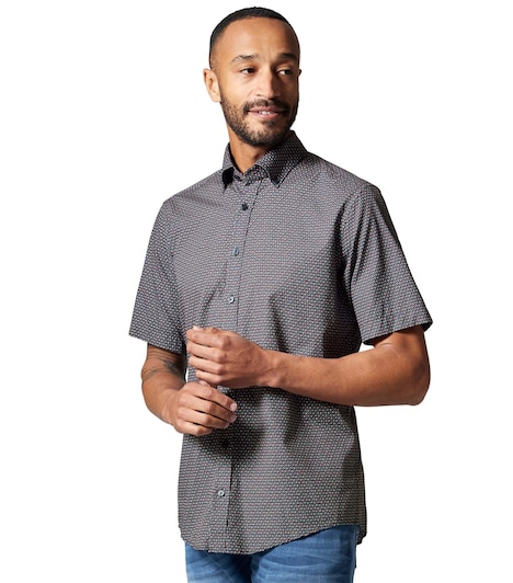 Freizeithemd Kurzarm Print Comfort Fit