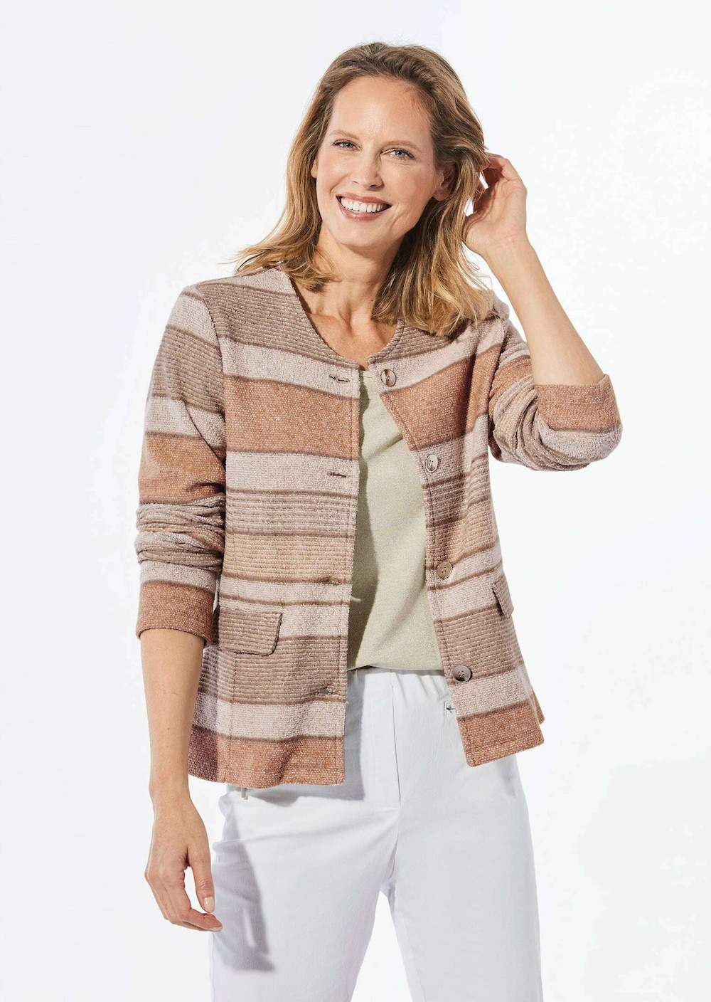 Jacke in Bouclé-Optik