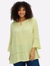 3/4-Arm-Bluse 3/4-Arm Ohne Kragen