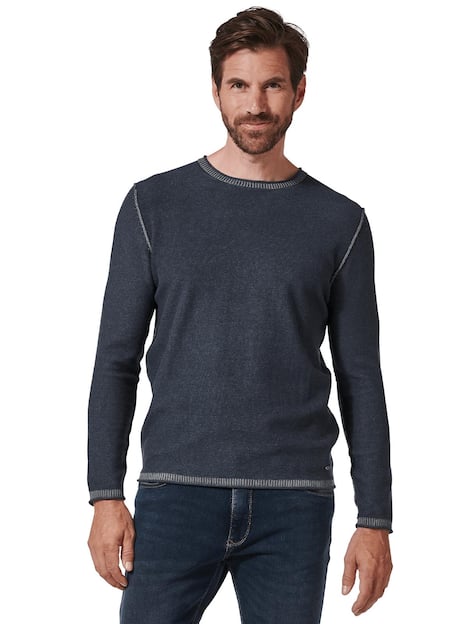 engbers Herren Pullover uni , Saphirblau