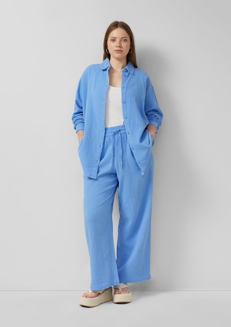 Musselin Hose mit weitem Bein