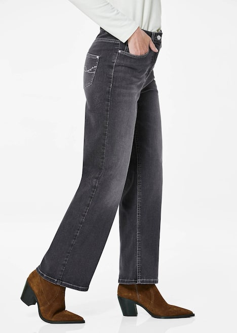 Klassische Denimhose, dezente Waschung