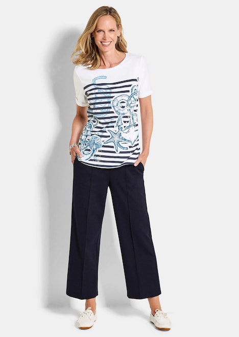 Jerseyshirt mit maritimen Print