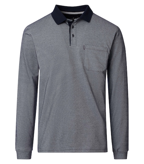 Polo-Shirt Langarm gestreift