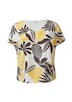 T-Shirt im Fabricmix mit Leinenanteil