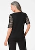 Viskose-Blusenshirt mit Spitze