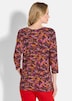 Florales Viskoseshirt mit Rundhals