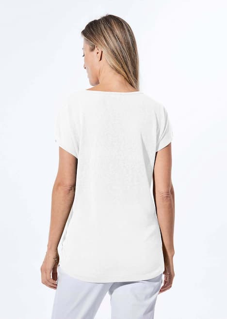 Shirt in Leinenoptik