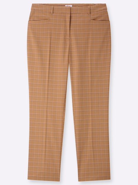 Bügelfalten-Hose Bügelfaltenhose mit ansprechendem Karomuster erhöht Formbund