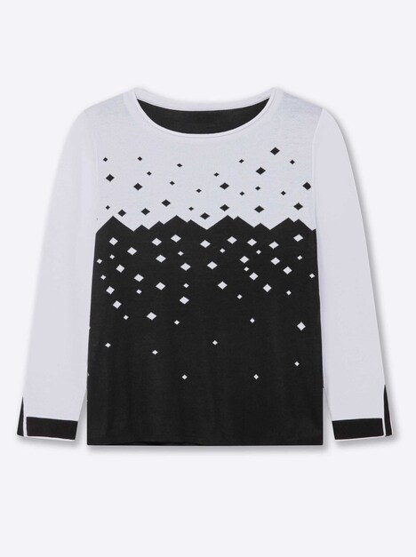 Pullover Langarm Jacquard Mehrfarbig