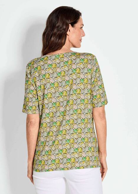 Multicolor-Shirt mit Halbarm, Rundhalsausschnitt