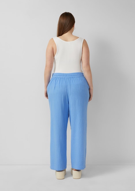 Musselin Hose mit weitem Bein