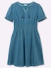 Kleid Kurzarm Ohne Kragen