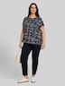 T-Shirt im Material-Mix