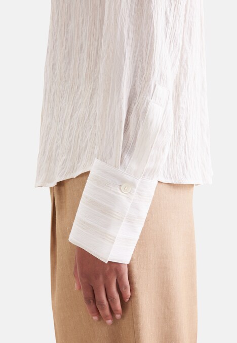Damen Stehkragenbluse - Gestreift