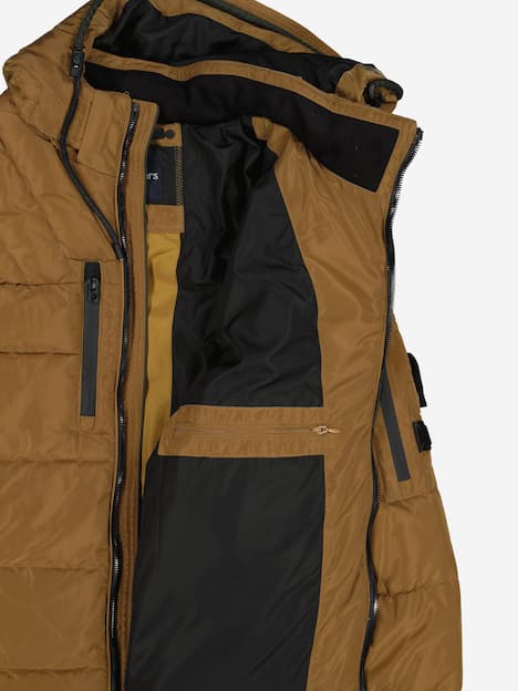 engbers Herren Steppjacke mit abnehmbarer Kapuze , Safrangelb