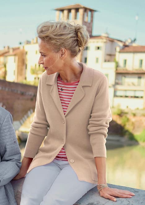 Milano-Ripp-Blazer mit Reverskragen