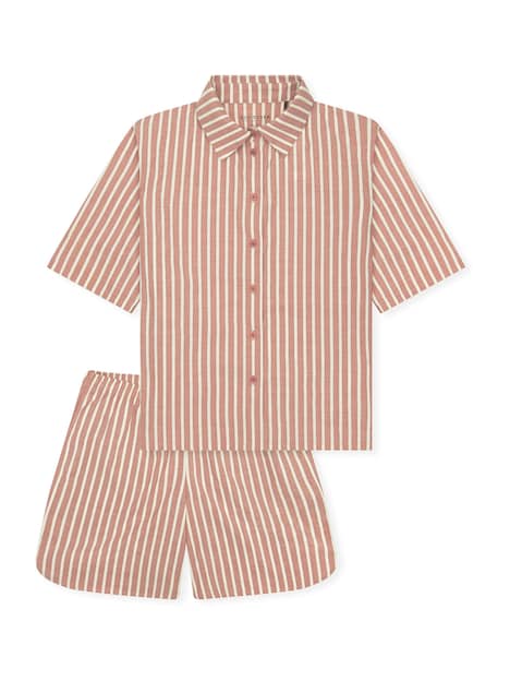 Schiesser Damen Pyjama Selected Premium terracotta