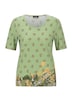 Viscose shirt met bloemen- en bladerenprint