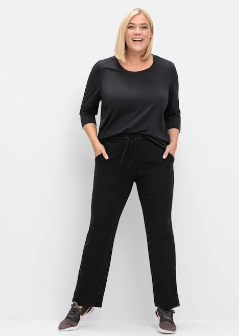 Funktionsshirt 3/4-Arm Uni Rundhalskragen