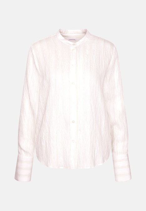 Damen Stehkragenbluse - Gestreift