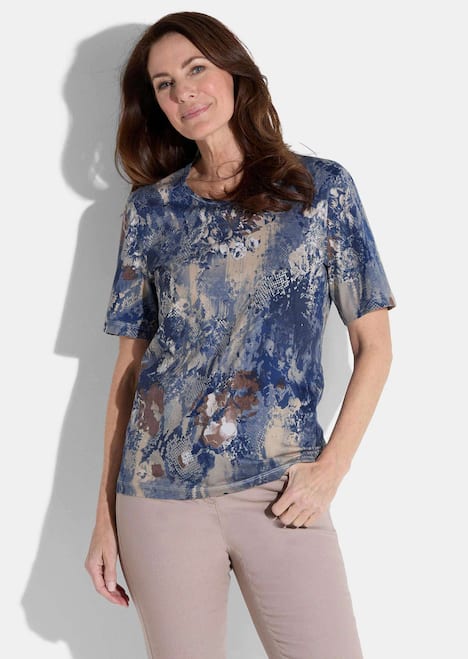 GOLDNER Shirt Shirt met animal-bloemendessin