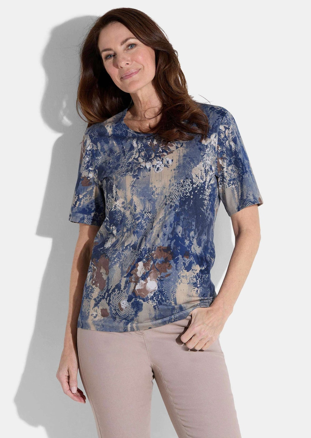 GOLDNER Shirt Shirt met animal-bloemendessin