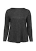 Langarm-Shirt mit Metallic-Garn-Effekt