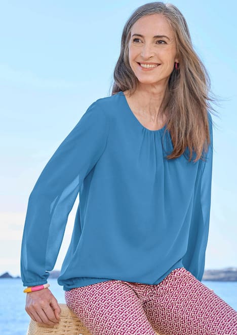 GOLDNER Blouse Elegante blouse van chiffon