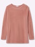 Langarm-Pullover Feinstrickpullover mit U-Boot-Ausschnitt Langarm