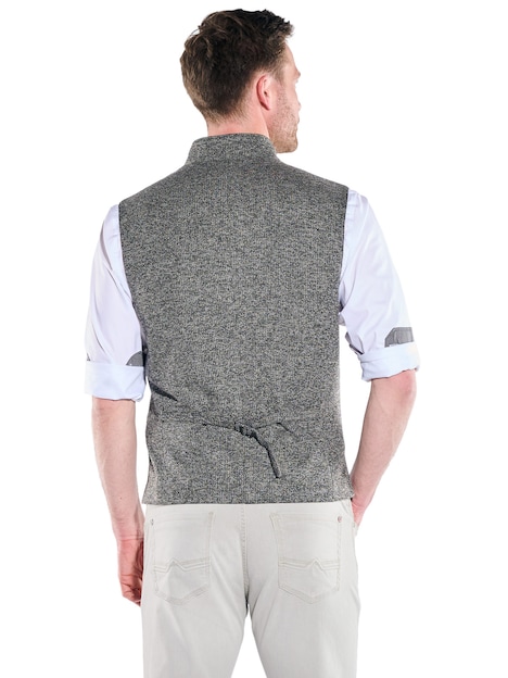 Herren Sakkoweste mit Reißverschluss , Beige