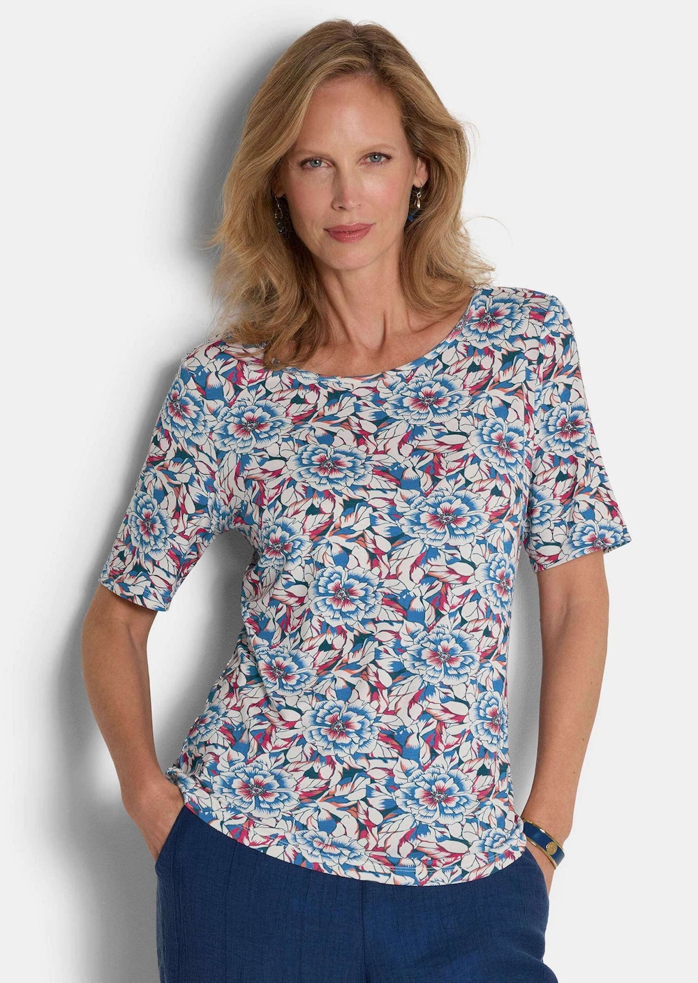 Cityshirt mit floralem Design