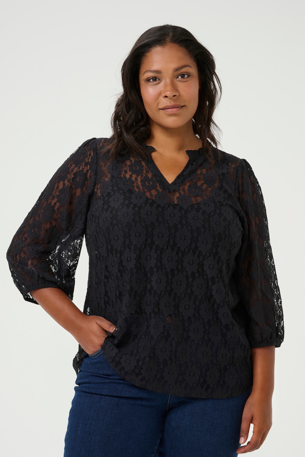 Blouse met lange mouwen Regular fit
