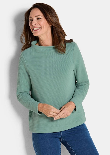 Ottoman-Sweatshirt mit Turtleneck