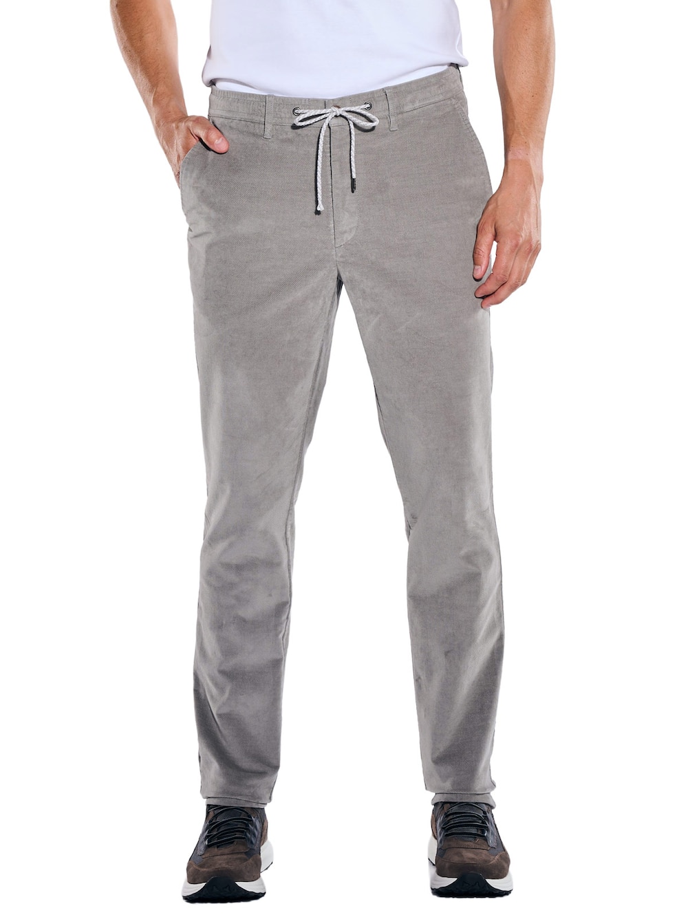 Herren Chino straight , Silbergrau