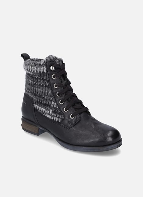 Damen Stiefelette Sanja 17, schwarz-kombi