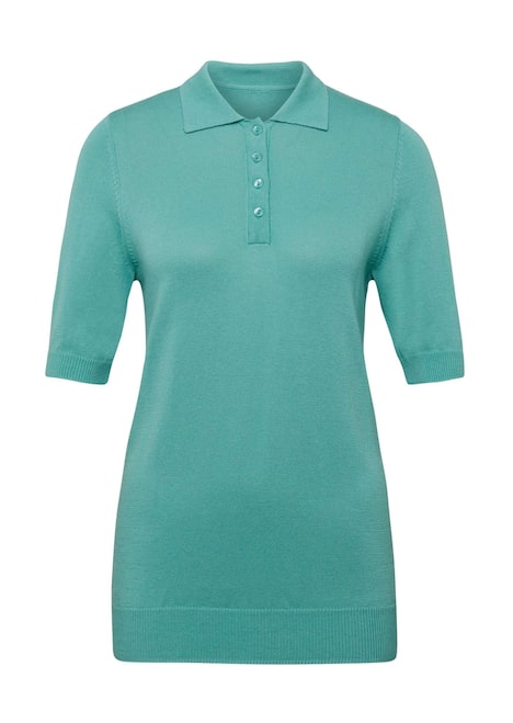 Kurzarm Strickpullover mit adrettem Kragen