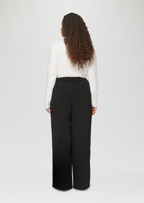 Wide-Leg-Hose mit elastischem Bund