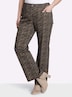 Bootcut-Hose Bootcuthose mit modernem Minimal-Print normal Formbund