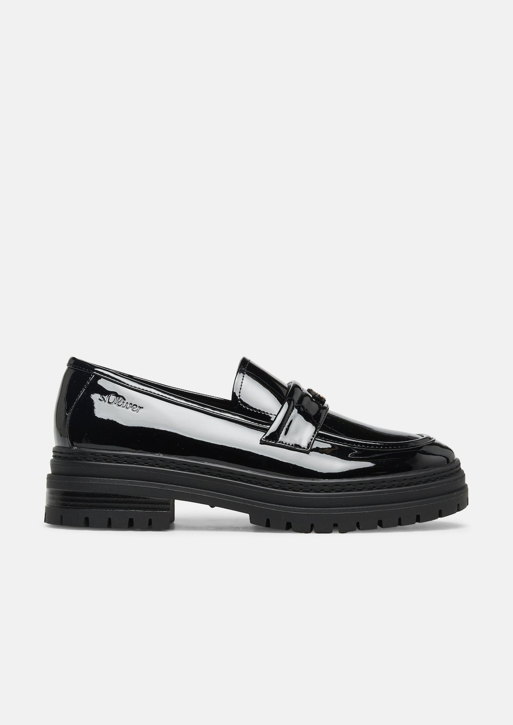 Loafer in Leder-Optik mit Lack-Finish