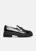 Loafer in Leder-Optik mit Lack-Finish