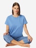Schiesser Damen Pyjamaoberteil Mix Relax aqua
