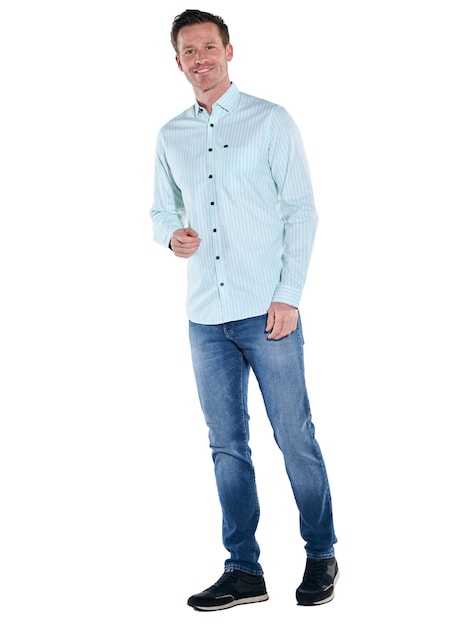 Herren Hemd gemustert , Hellgruen