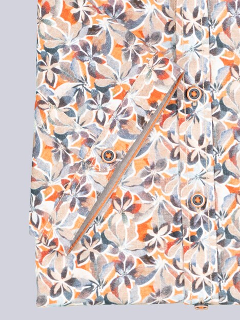 Herren Kurzarm-Hemd gemustert , Orange
