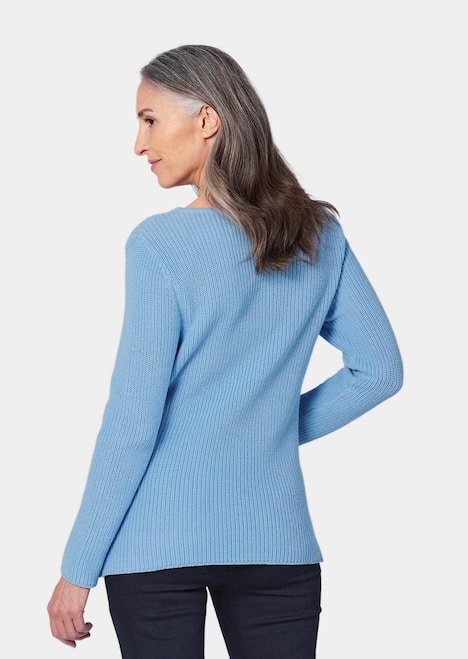 Figurschmeichelnder Pullover aus reiner Baumwolle