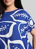 T-Shirt im Material-Mix